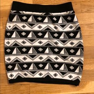 Knitted mini skirt